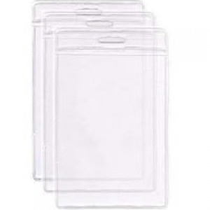Protetor Bolsa PVC Cristal  VERTICAL p/ Crachs 6x9cm C/100 Unid
