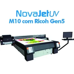 Impressora UV M10 com cabeas Ricoh Gen5